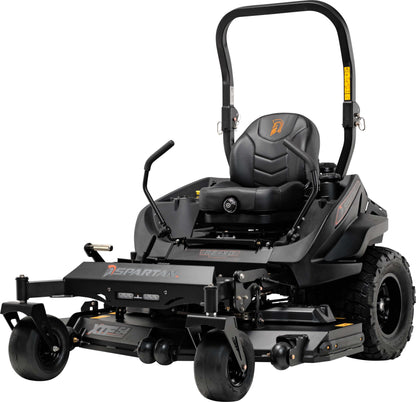 Spartan RZ-XD Blackout edition zero turn mower with aluminum wheels