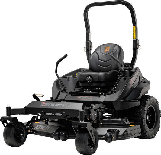 Spartan RZ-XD Blackout edition zero turn mower with aluminum wheels