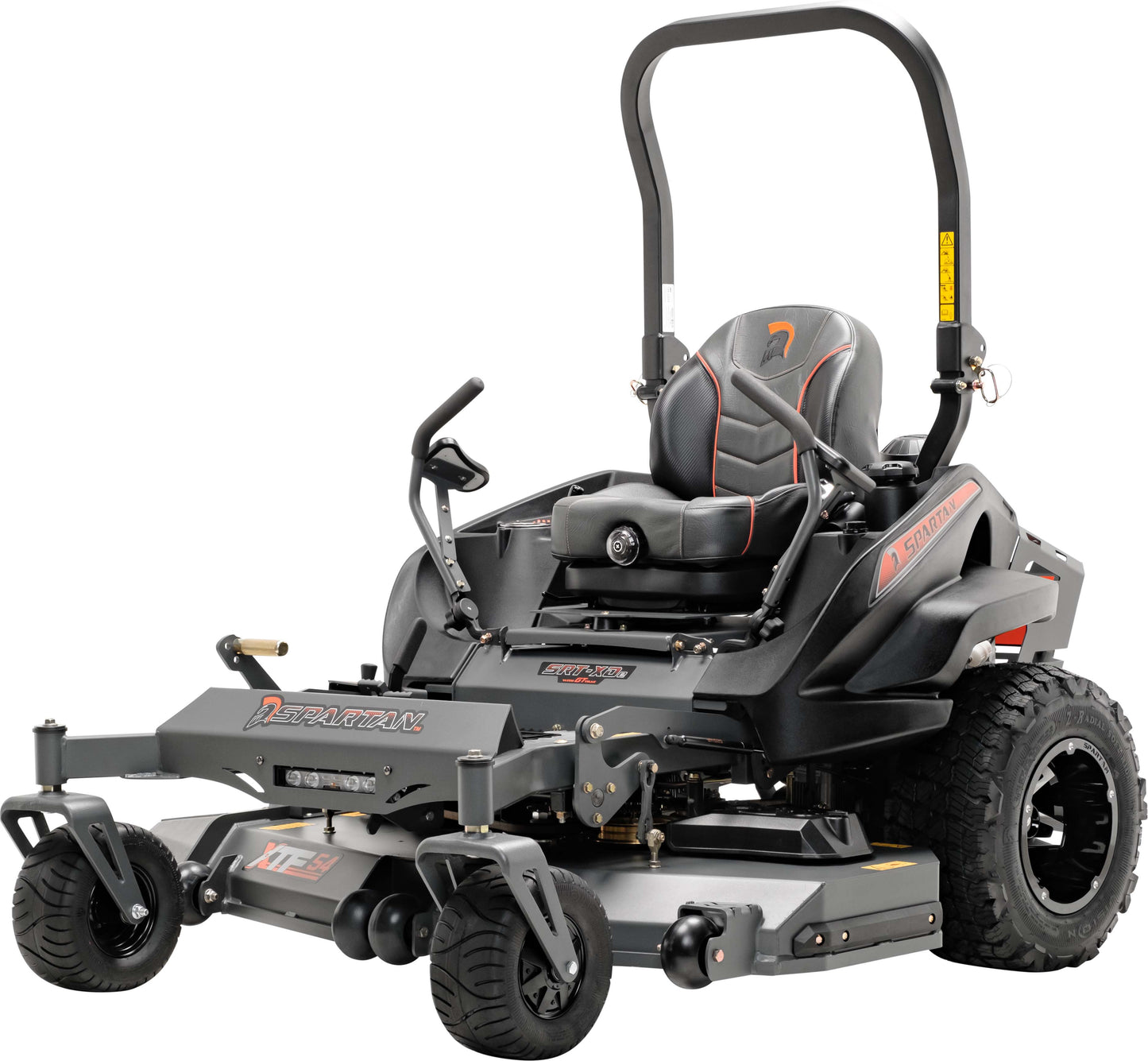Spartan SRT-XDe zero turn mower with rear coil spring suspension
